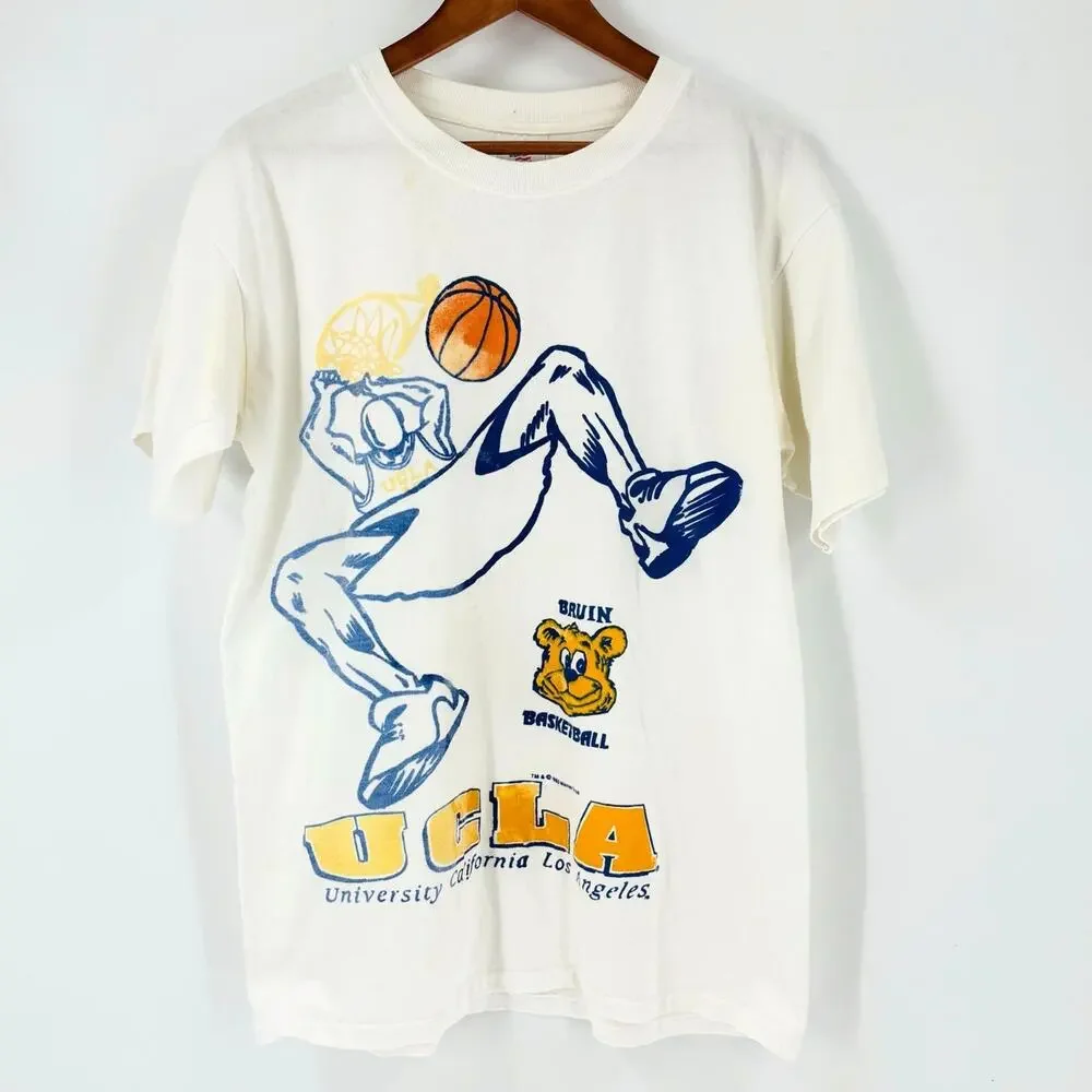 Vintage UCLA Bruins Basketball T-Shirt Size Large Men’s 90’s Single Stitch NCAA